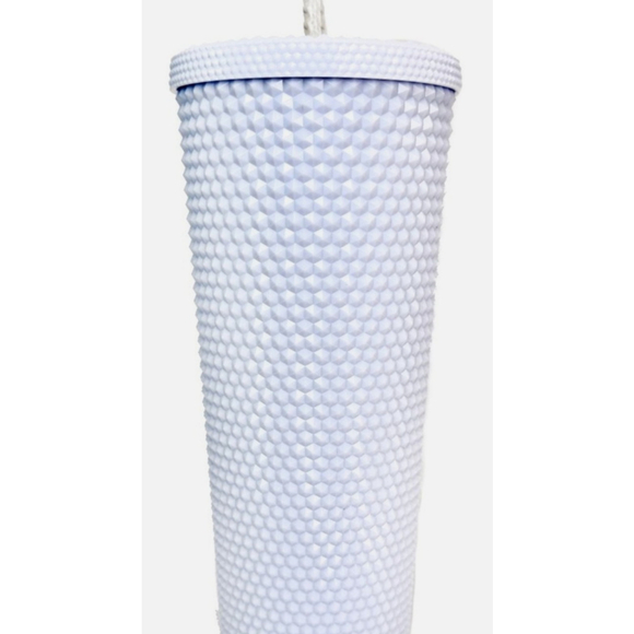 Starbucks Matte White Studded Tumbler Venti 24oz Cold Cup Bling Textured Logo - Picture 5 of 7